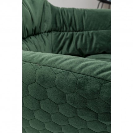 Chaise avec accoudoirs pivotante Colmar velours vert Kare Design