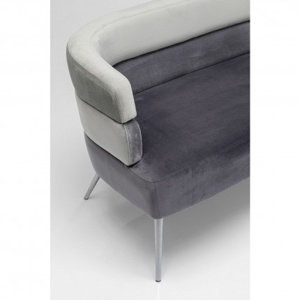 Sofa Sandwich 2-Seater Velvet Grey Kare Design