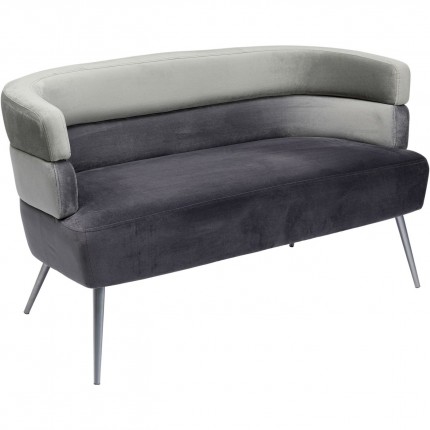 Sofa Sandwich 2-Seater Velvet Grey Kare Design