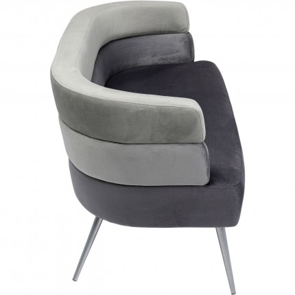 Sofa Sandwich 2-Seater Velvet Grey Kare Design