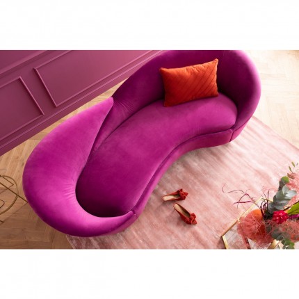 Sofa Night Fever 3-Seater velvet purple Kare Design