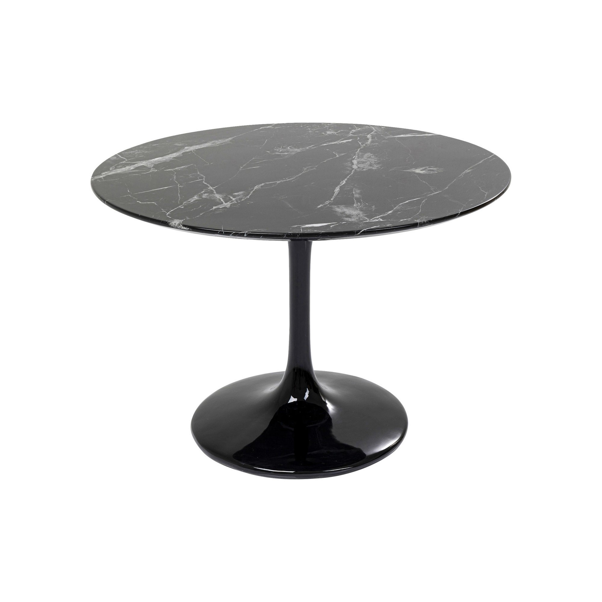 Table Solo effet marbre noir 110cm Kare Design