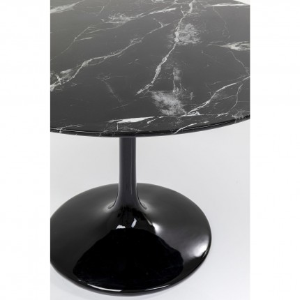 Table Solo 110cm effet marbre noir Kare Design