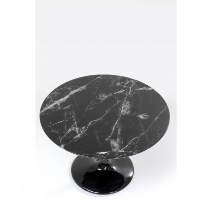 Table Solo Ø110cm marble black Kare Design