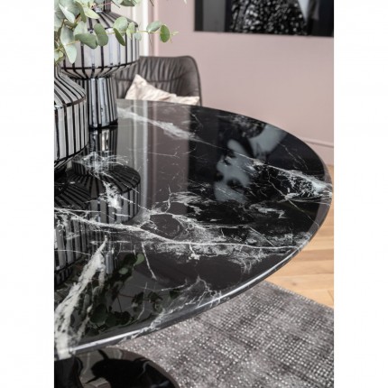 Table Solo Ø110cm marble black Kare Design