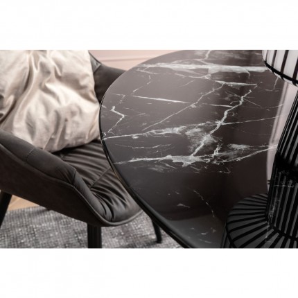 Table Solo Ø110cm marble black Kare Design