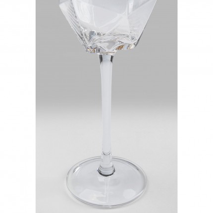 Champagne Glass Diamond Rim gold (4/Set) Kare Design