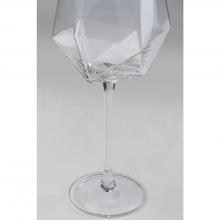 Verres à vin Diamond Rim dorés set de 4 Kare Design