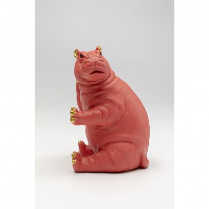 Bookend two pink hippopotamus (2/Set) Kare Design