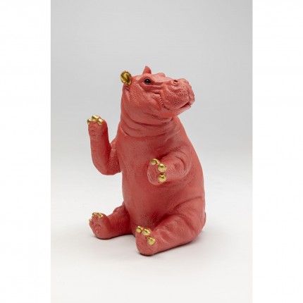 Bookend two pink hippopotamus (2/Set) Kare Design