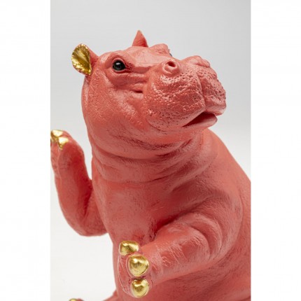 Bookend two pink hippopotamus (2/Set) Kare Design