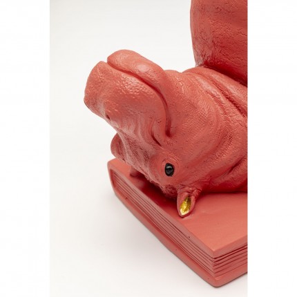 Bookend two pink hippopotamus (2/Set) Kare Design