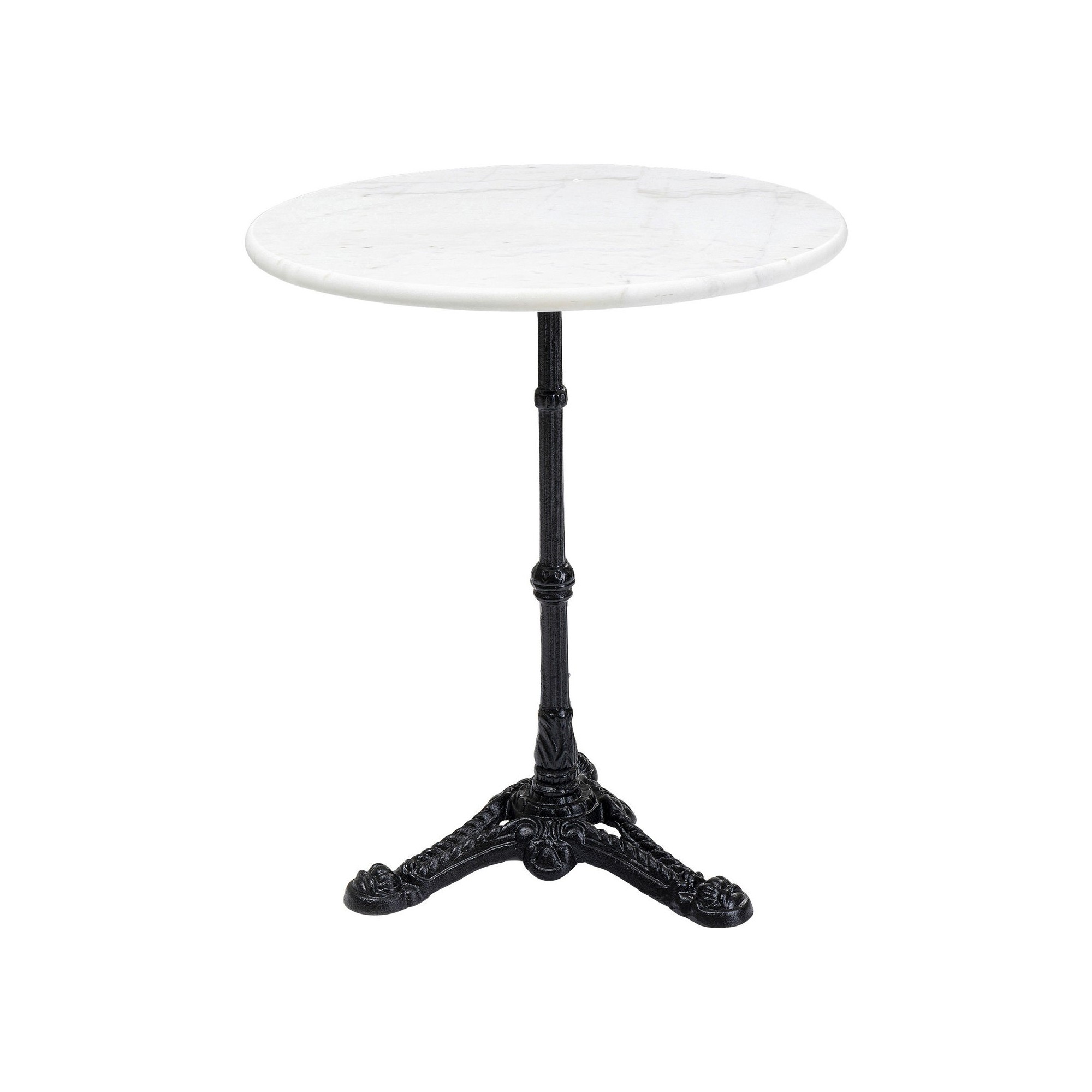 Table Bistrot marbre blanche ronde 60cm Kare Design