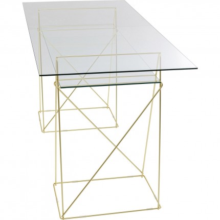 Desk Polar 135x65cm gold Kare Design