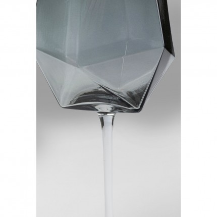 Wine Glass Diamond Smoke (4/Set) Kare Design