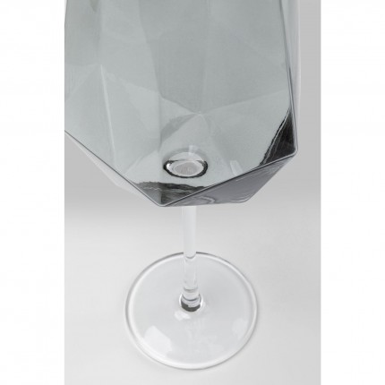 Wine Glass Diamond Smoke (4/Set) Kare Design