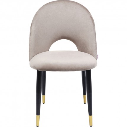 Chair Iris velvet beige Kare Design