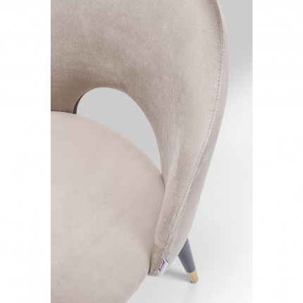 Chair Iris velvet beige Kare Design