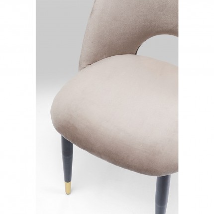 Chair Iris velvet beige Kare Design