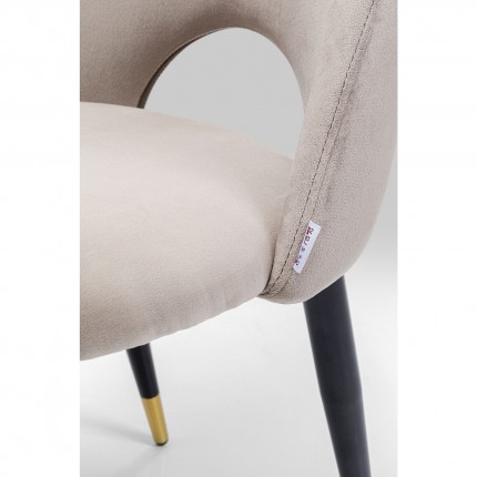 Chair Iris velvet beige Kare Design