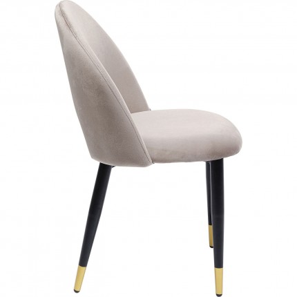 Chair Iris velvet beige Kare Design