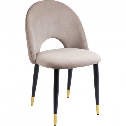 Chair Iris velvet taupe Kare Design