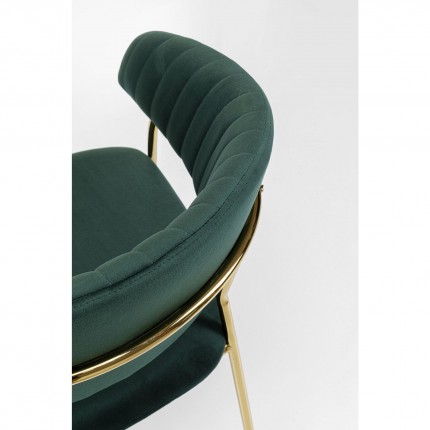 Chair with armrests Belle velvet green Kare Design