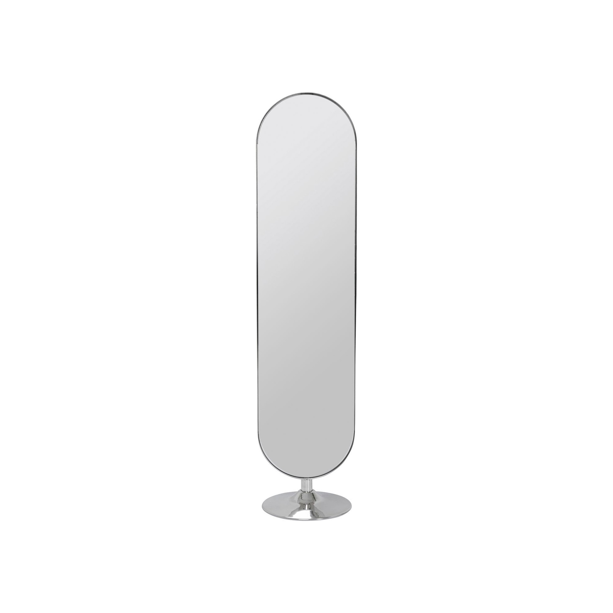 Miroir sur pied Curvy acier poli 170x40