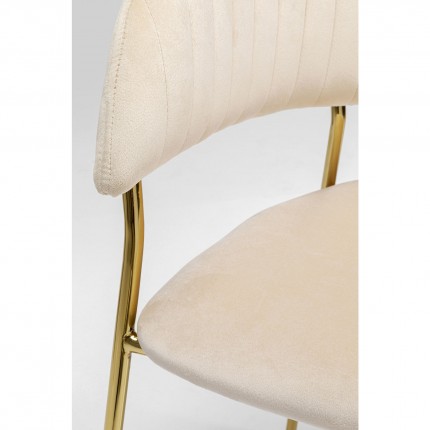 Chair with armrests Belle velvet creme Kare Design