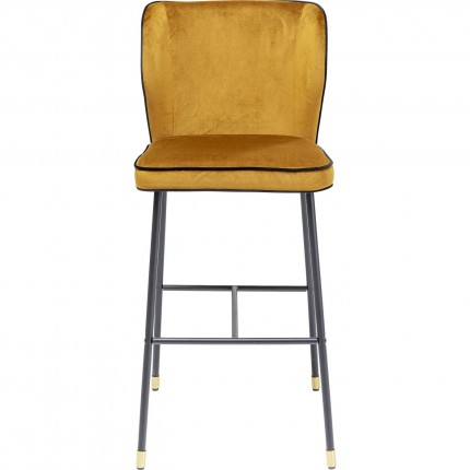 Bar Stool Irina ochre velvet Kare Design