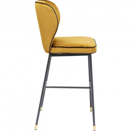 Bar Stool Irina ochre velvet Kare Design