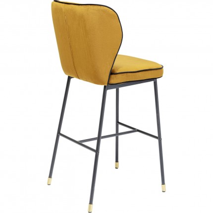 Bar Stool Irina ochre velvet Kare Design