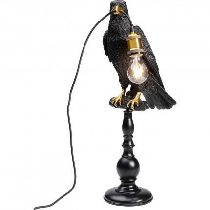 Lampe corbeau noir perché Kare Design