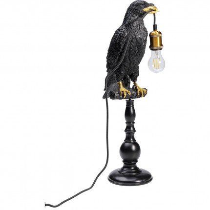 Table Lamp sitting crow black Kare Design