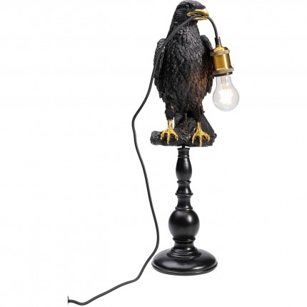 Table Lamp sitting crow black Kare Design