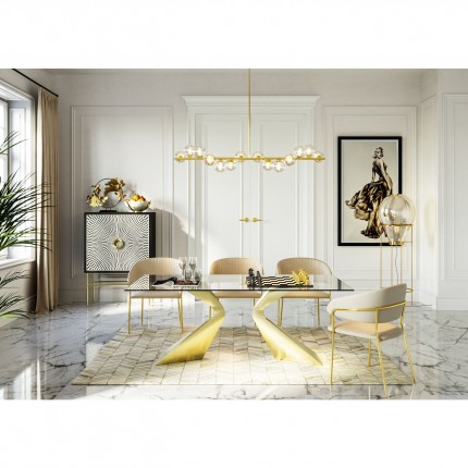 Table Gloria 200x100cm gold Kare Design