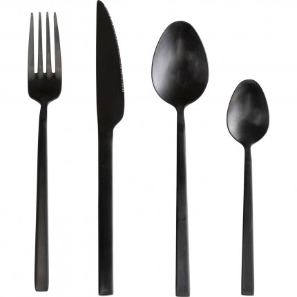 Cutlery Gloria Matt Black (16-part) Kare Design