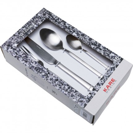 Cutlery Gloria Matt Silver (16-part) Kare Design