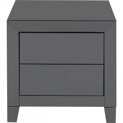 Nightstand Luxury Push 2 Drawers Grey Kare Design