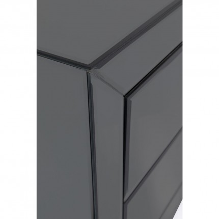 Nightstand Luxury Push 2 Drawers Grey Kare Design