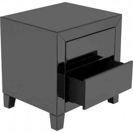 Nightstand Luxury Push 2 Drawers Grey Kare Design