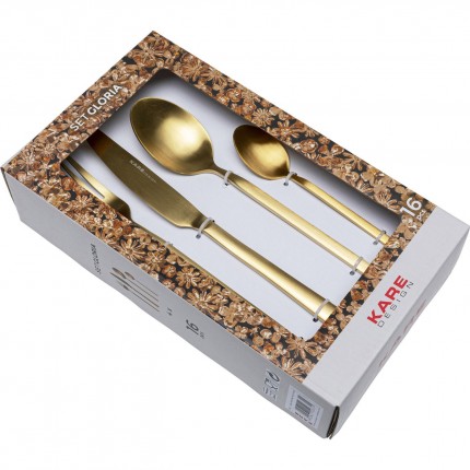 Cutlery Gloria Matt Gold (16-part) Kare Design