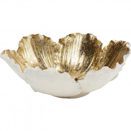 Deco Bowl Flower Bloom Creme Gold Ø20cm Kare Design