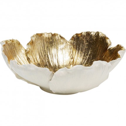 Deco Bowl Flower Bloom Creme Gold Ø25cm Kare Design