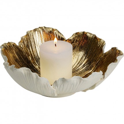 Deco Bowl Flower Bloom Creme Gold Ø25cm Kare Design