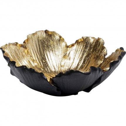 Deco Bowl Flower Bloom Black Gold Ø20cm Kare Design