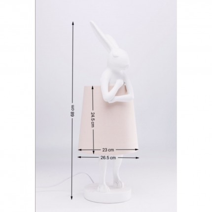 Table Lamp Animal Rabbit 68cm white and pink Kare Design