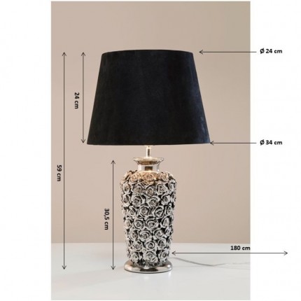 Table Lamp rose chrome Kare Design