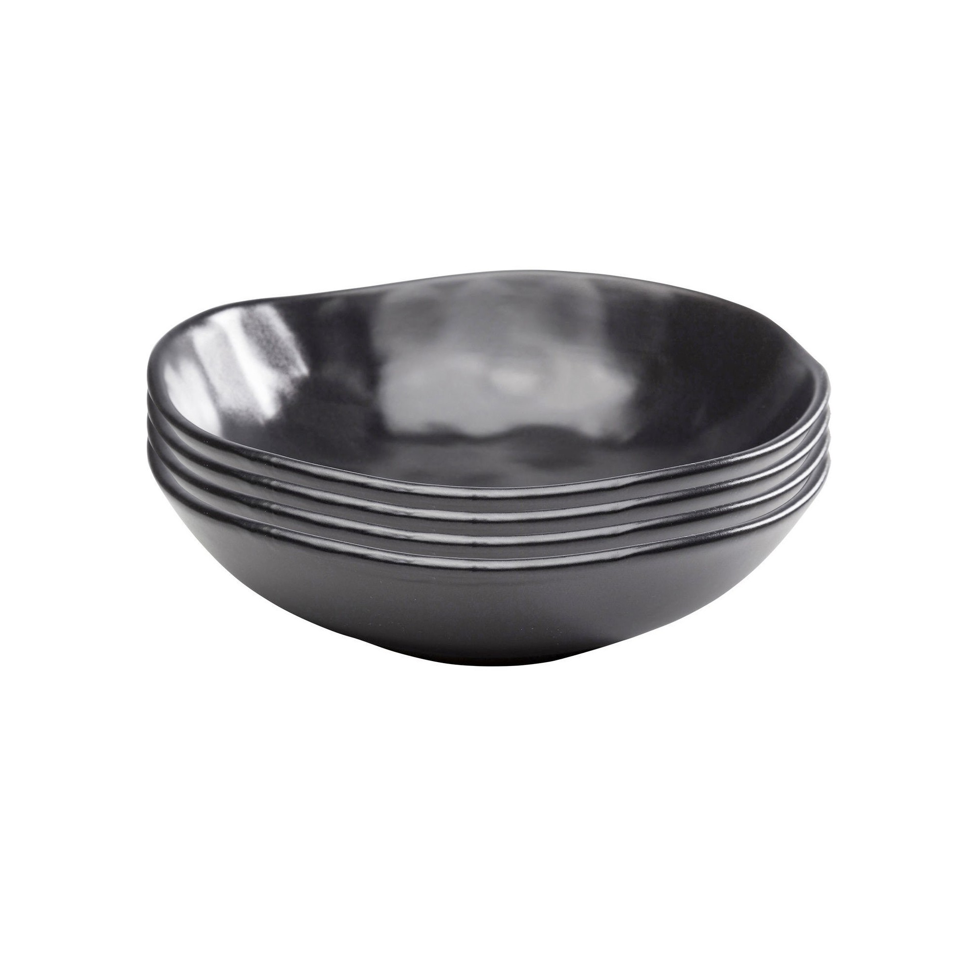 Plate Deep Organic Black Ø22cm Kare Design