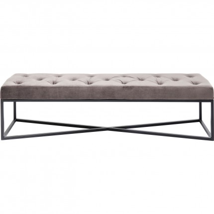 Bench Crossover 150x40cm grey and black Kare Design